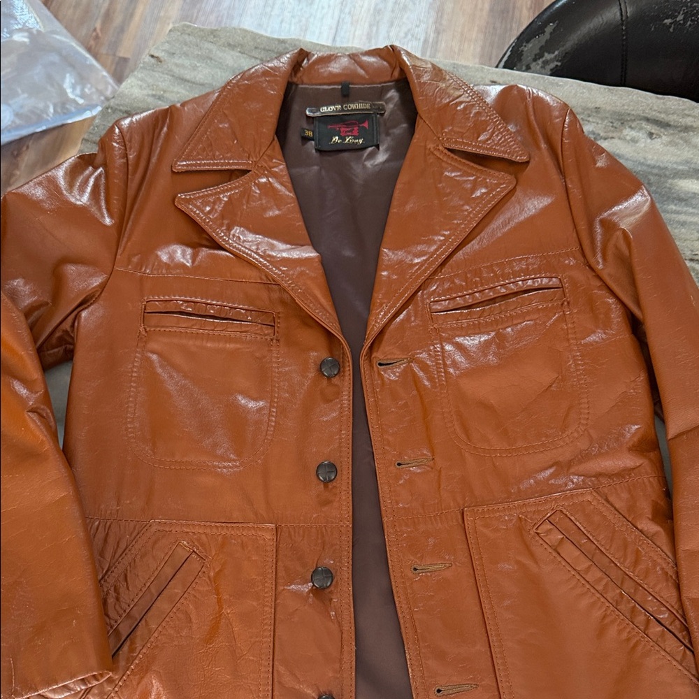 Men's Classic Tan Glove Cowhide Leather Vintage Jacket